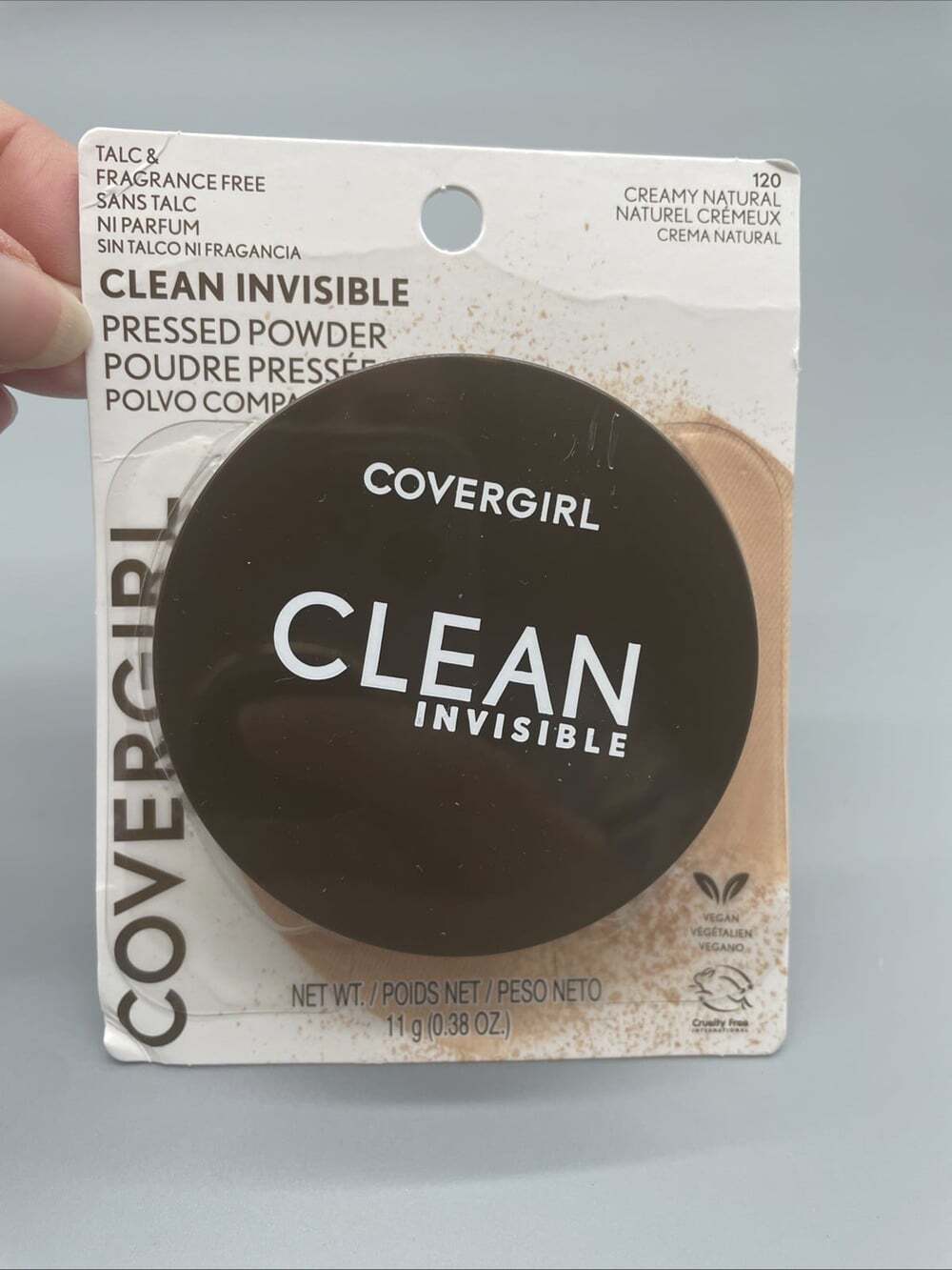 NEW Covergirl Clean Invisible Pressed Powder #120 Creamy Natural 0.38oz